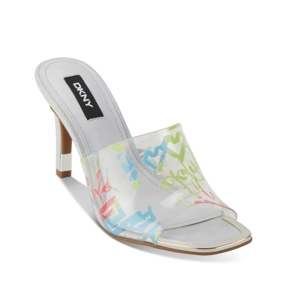 Nib DKNY Bronx Dress Sandals in Clear / Pastel - Picture 5 of 12